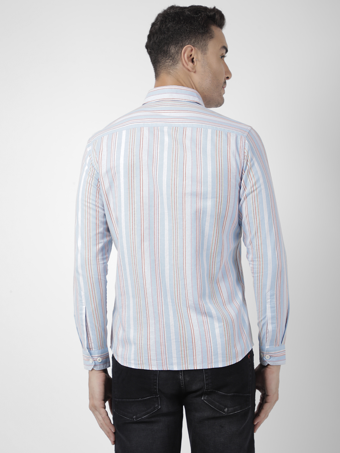Numero Uno Men Striped Blue Shirt